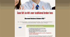 Desktop Screenshot of discountbusinessbrokersusa.com