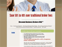 Tablet Screenshot of discountbusinessbrokersusa.com